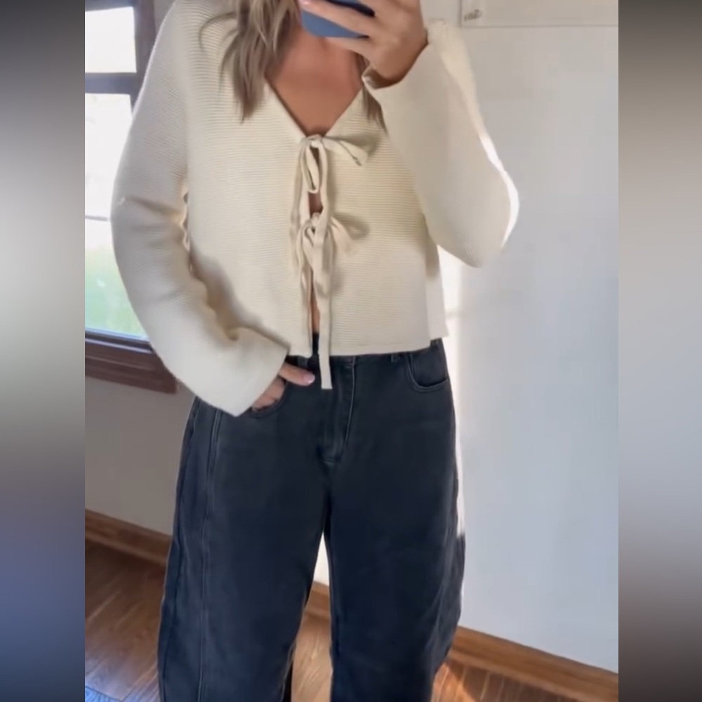 Miou Muse Tie Front Cardigan